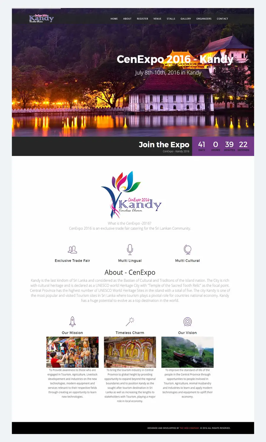 Cenexpo Kandy website designed by Enciphor