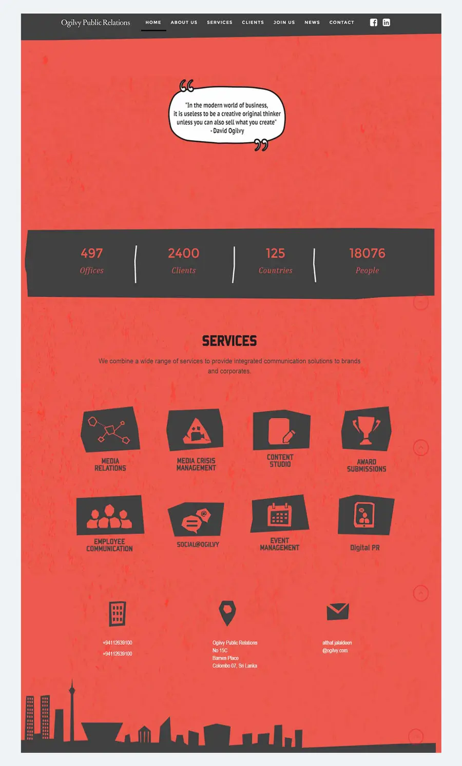 Ogilvy Public Relations website designed by Enciphor